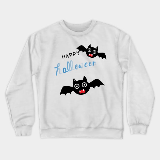 Halloween Bat doodle Crewneck Sweatshirt by satyam012